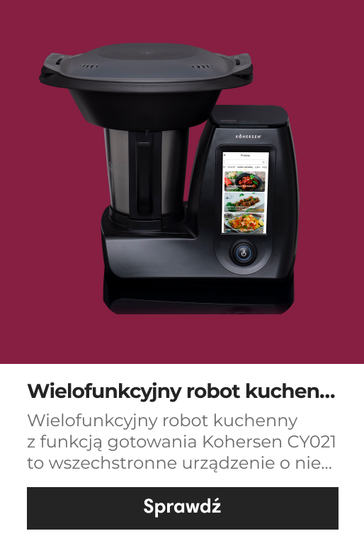 Wielofunkcyjny robot kuchenny z funkcją gotowania Kohersen CY021 wyposażony został w wiele funkcji i praktycznych akcesoriów oraz aż 18 automatycznych programów. W urządzeniu znajdziesz setki przepisów - gotowanie stanie się dziecinnie proste, a dzięki aplikacji mobilnej także niezwykle komfortowe